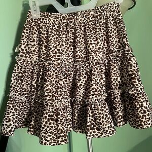 Animal print flowy skirt